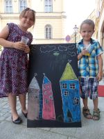 Meine Schwester möchte mal mit dem Hubschrauber über Zittau fliegen. (Ich auch.)