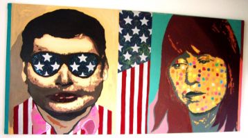 Frau und Mann Kunstgalerie Affeere