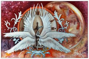 Seraph zwischen Zeiten 30x20 Kunstgalerie Affeere