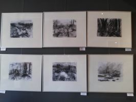 Böhmerwald I-VI aquarell, virtual art gallery Affeere