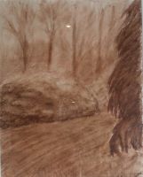 Kupritzer Park bei Hochkircha aquarell, virtual art gallery Affeere