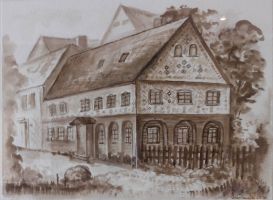 Umgebindehaus Graphitstift, virtual art gallery Affeere