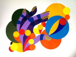 Wahljonglage acryl virtual art galerie Affeere